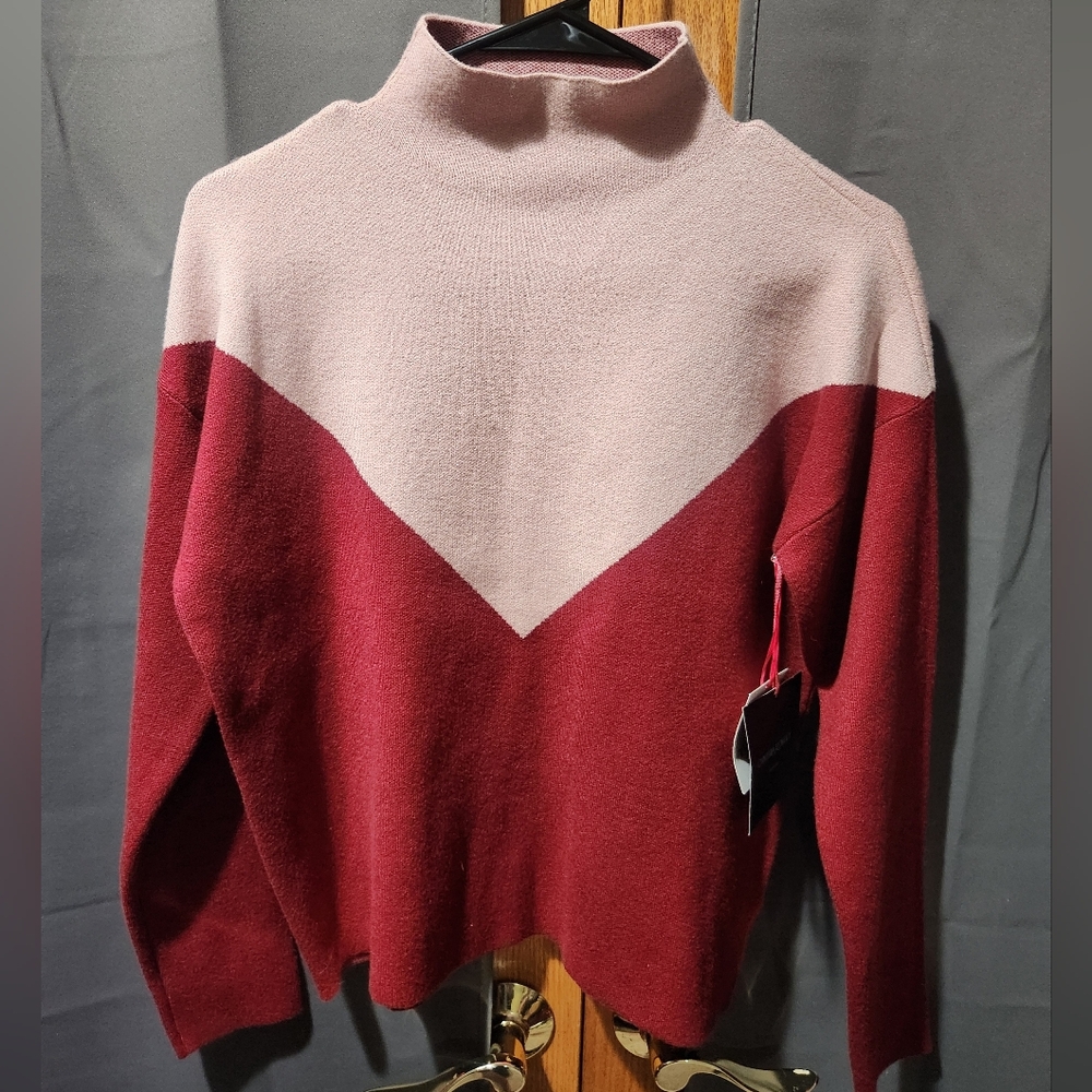 Cynthia Rowley Colorblock Turtleneck Sweater